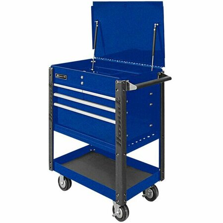 HOMAK Pro Series 35'' Blue 4-Drawer Flip Top Service Cart BL06032000 571BL06032000